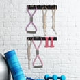 thumbnail image 2 of Wall Mounted Black Metal Gym Equipment Rack, Home Gym Organizer for Resistance s, Jump Ropes, and Weight, 2 of 5