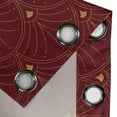 thumbnail image 4 of Ambesonne Art Deco Grommet Curtain, Burgundy Classic Scales, 50"x60", Burgundy and Sand Brown, 4 of 5