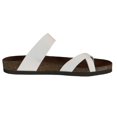 thumbnail image 2 of Mountain Sole Women's Easy Slip-On Two Loop Design Leather Sandals (White, 11), 2 of 6