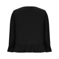 thumbnail image 4 of Vestidos Casuales Para Mujer, Blusas De Mujer De Moda Camiseta/camiseta de manga larga con cuello en V y mangas de encaje de lino sintético para mujer, primavera e invierno, 4 of 6