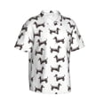 thumbnail image 2 of Uemuo Dachshund Dog Puppy Printed Regular Fit Short Sleeve Casual Hawaiian Shirt for Men,Aloha shirt,Tropical shirt,Floral print shirt,Vacation Beach shirt-Small, 2 of 9