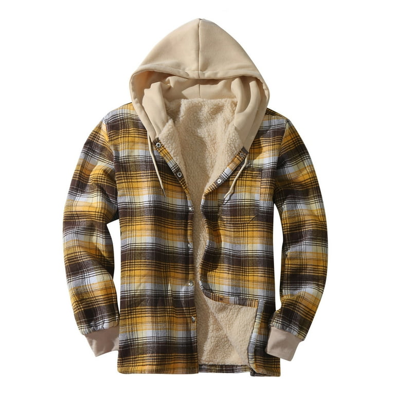 Hooded flannel shop jacket walmart