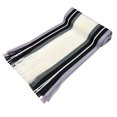 thumbnail image 2 of Yesbay Men's Classic Acrylic Shawl Winter Warm Long Fringe Striped Tassel Scarf White, 2 of 8