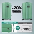 thumbnail image 3 of New York Xpress 3-Piece Hardside Luggage Set,20/26/30 Inch Expandable Spinner Suitcases w/TSA Lock, Light Green - DQ135, 3 of 10