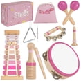 thumbnail image 1 of Set de música de madera Stoie's Pink Sensation Montessori 15 piezas, 1 of 8