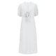 thumbnail image 4 of Puntoco Vestido De Manga Corta Con Cuello En V, Verano Para Mujer, Color Sólido, Suelto, Casual, Con Cordones, Manga Abullonada, Blanco Xxxxxl, 4 of 7
