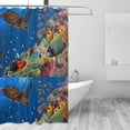 thumbnail image 3 of Zufioo Colorful Coral Reef Pattern Shower Curtain 72x72in, Waterproof Curtain for Bathroom-Waterproof, Mildew-proof, Quick-drying,Home Bathroom Supplies-One Size, 3 of 9