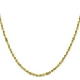 thumbnail image 2 of 10K Yellow Gold Rope Chain Styles Necklace 2.25 mm Diamond-cut 18 inch, 2 of 4