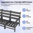 thumbnail image 6 of UDPATIO HDPE Patio Conversation Set, 6-Piece Sectional Outdoor Furniture Set, All-Weather Outdoor Couch Set for Deck, Lawn, Grey Frame with Beige Cushion, 6 of 8