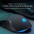 thumbnail image 2 of Wired Mouse Optical Gaming 6-key Mouse Office Portable Mute Mouse Mute Waterproof Receiver with Light for PC Laptop, Black, 2 of 8