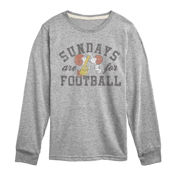 Peanuts - Football Sunday - Youth Boys Long Sleeve Graphic T-Shirt