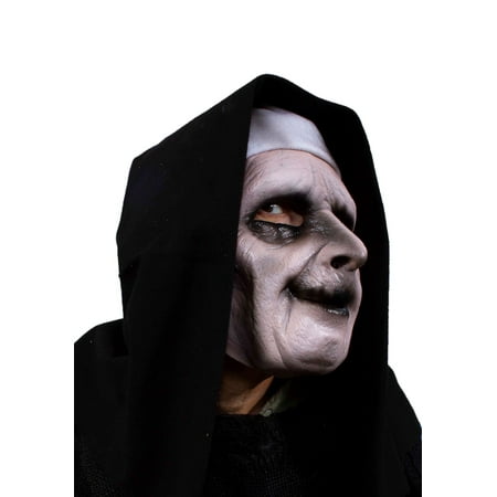 Zagone Studios LLC UV Hooded Nun Mask, Halloween Costume Accessory for Adults, One