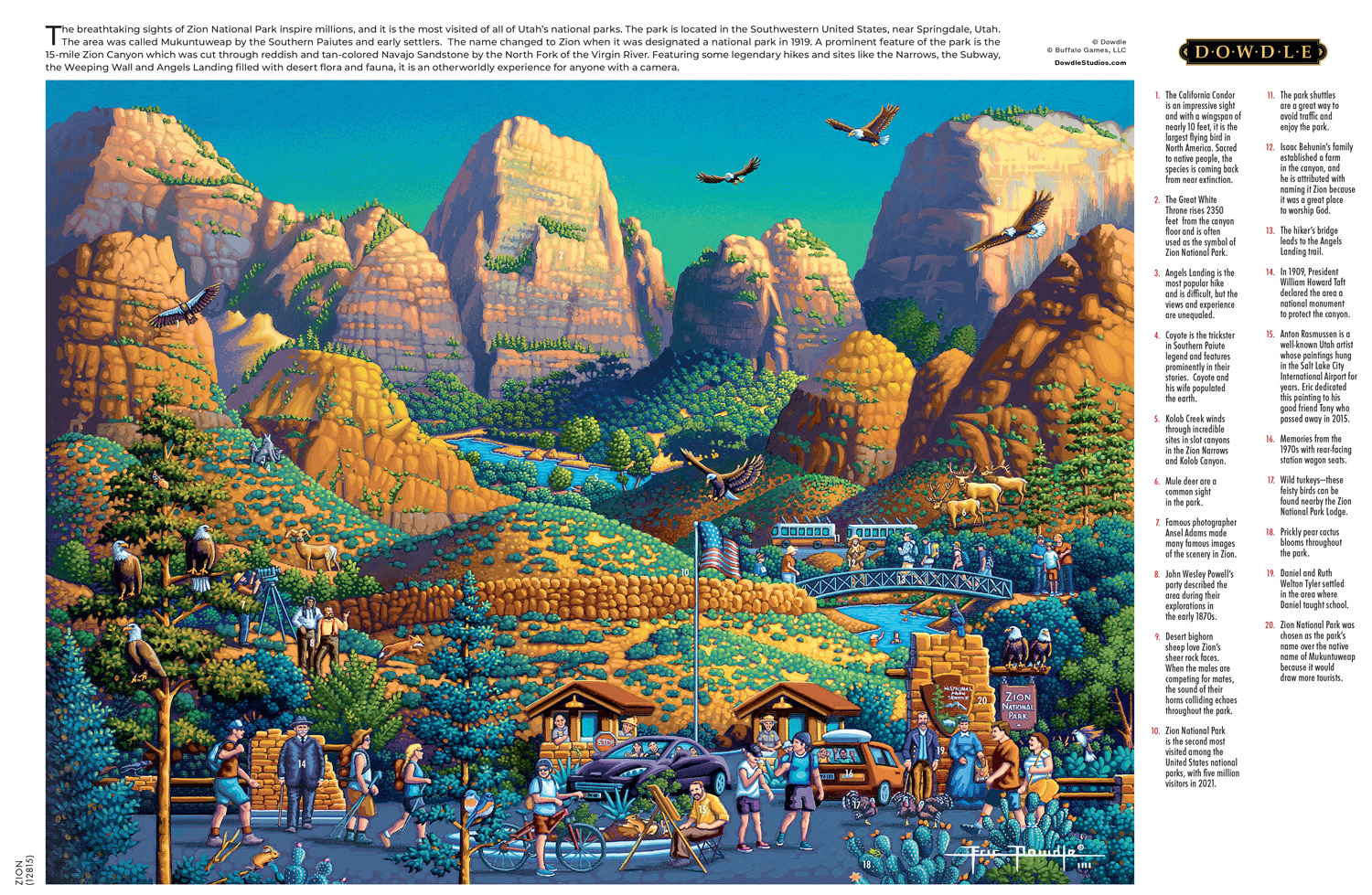 Buffalo Games 1000-Piece Dowdle Zion Interlocking Jigsaw Puzzle