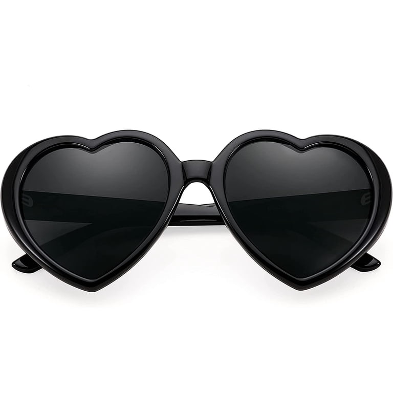 FEISEDY Polarized Heart Shaped Sunglasses Oversized Vintage  display picture 3