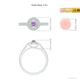 thumbnail image 5 of ANGARA Natural Vintage Style Amethyst Halo Ring with Milgrain Detailing in 14K White Gold for Women (Size-3mm) | February Birthstone, Anniversary, Jewelry Gift for Women | Natural Amethyst Ring, 5 of 9