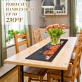 thumbnail image 3 of FREEAMG Happy Halloween Long Trivet Table Runner Non-Slip Heat Resistant Table Protector Waterproof Easy to Clean Pumpkin Cookies Train Hot Pads Pot Holder Table Mats, 3 of 7