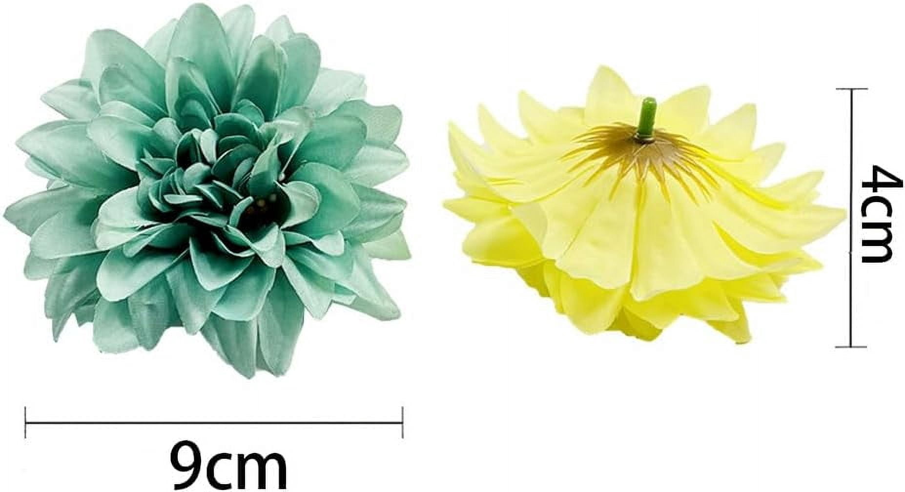 Purple Artificial Dahlia Flowers, 30pcs, 3.5" Faux Dahlia Heads for Table Centerpiece, Wedding, Home Decor