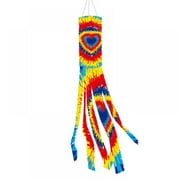 Seasonal Windsock Flag for Outside Spring Summer Fall Winter Outdoor Hanging Decor Tie Dye Wind Socks Spinners for Garden Yard Decoration 5 x 39.37 Inch