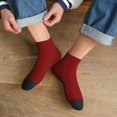 thumbnail image 3 of Fuzoiu Maroon Print Adult Socks, Crew Moisture-wicking Socks, Unisex Cushion Crew Socks,Casual Sports Ankle Socks, 3 of 7