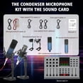 thumbnail image 5 of Podcast Equipment Bundle, 2 F11 Condenser Microphones for Y12 Live Sound Card, Perfect for Podcasting, Recording, Singing, Streaming, 5 of 10
