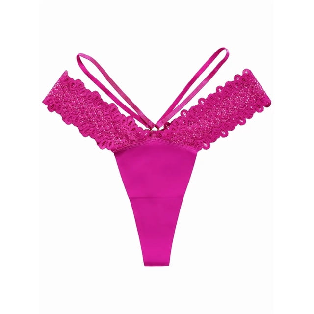 Tanga sexy con costuras de encaje, cintura baja, sin costuras, de secado rápido, lencería y ropa interior femenina.