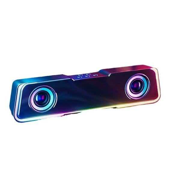Portable Bluetooth Speakers RGB Colorful High Battery Low Latency Wired Bluetooth Double Mode Wide Area Sound Effect 5.3 Bluetooth Speaker for Home Party Outdoor Birthday Gifts