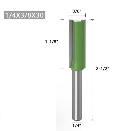 

1-7pc 1/4 Shank Single Double Flute Straight Router Bit Milling Cutter For Wood