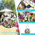 thumbnail image 2 of Hummingbird Sun Catcher Stained Glass Window Hanging - Wildflower and Bird Suncatchers for Windows Stained Glass Suncatcher - Sun Catchers Indoor Wall Art Home Decor Gift for Women Mom Bird Lovers, 2 of 5