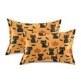 thumbnail image 2 of Cat Halloween Pattern Pillowcase Standard Size 20''x26'' Satin Double-Sided Print Soft Wrinkle Resistant, 2 of 9