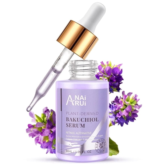 ANAiRUi Bakuchiol Serum with Hyaluronic Acid & Peptide, Hydration & Anti-Aging, 1.05 fl oz