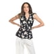 thumbnail image 1 of Blusa con lazo en los hombros Roman Fashion /Juvenil 6829 (Negro Flor) negro CH, 1 of 5