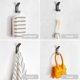 thumbnail image 3 of 6 ganchos para abrigos, ganchos dobles montados en la pared, ganchos para toallas resistentes, ganchos de pared adhesivos modernos, para colgar, sombrero, bata, bolsa, llaves, baño, cocina, armar, 3 of 5