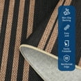 thumbnail image 5 of Garvee 2'x6' Modern Striped Runner Rugs Easy Jute Rug with Non-Slip Backing, Washable Rug Neutral Print Indoor Outdoor Carpet for Bedroom Hallway Patio, Black Coffee, 5 of 6