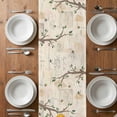 thumbnail image 4 of Table Runner 72 Inches Long for Kitchen Dining, Yellow Bees Gnomes Dresser Scarf Farmhouse, Dining Table Decorations for Wedding/Parties, Spring Floral Branches Pastoral 14 x 72 In, 4 of 8