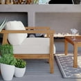 thumbnail image 4 of Modway Bayport Outdoor Patio Teak Wood 2-Seater Loveseat in Natural White, 4 of 12