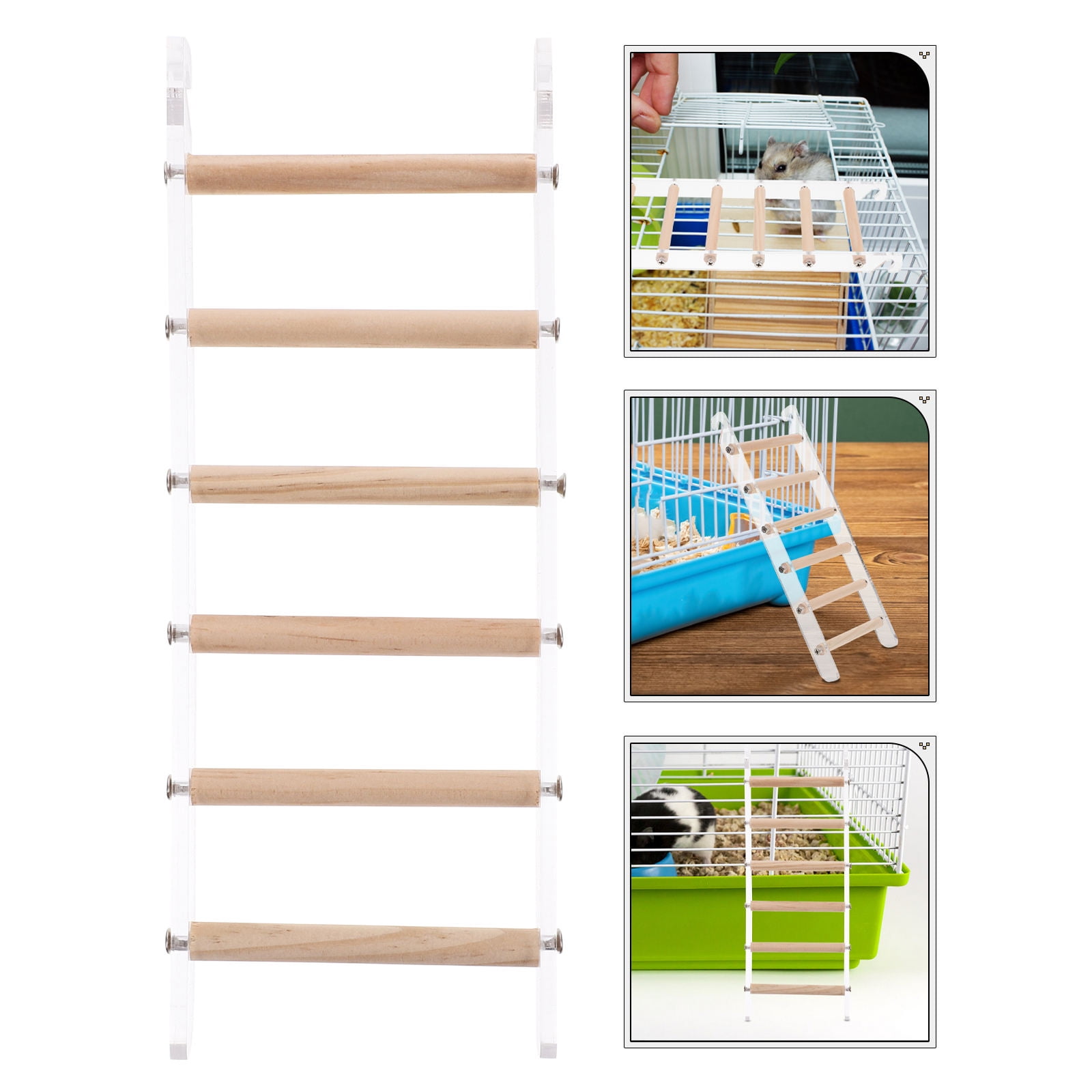 Luxshiny Pet Rope Ladder for Cage Bird Climbing Durable Multifunctional Hanging Ladder