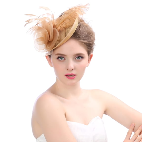 TELOLY 2026 New Women'S Fascinator Tea Party Hat Mesh Fancy Wedding Elegant Hat Kentucky Derby Hat Party Fashion Coffee One Size