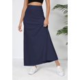 thumbnail image 3 of Elastic Waist A-Line Long Maxi Skirt Below Knee for Women Fall Winter, 3 of 10