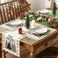 thumbnail image 5 of mubwai Watercolor Brown Buffalo Plaid Christmas Trees Placemats Set of 4, 12x18 Inch Winter Table Mats for Party Kitchen Dining Decoration, 5 of 6