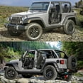 thumbnail image 3 of Half Tube Doors with Side View Mirrors for 2018-2025 Wrangler JL Unlimited 4-Door, Front & Rear Set of 4 Steel Off-Road Trail Tubular Doors, No-Drill Installation, 3 of 5
