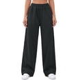thumbnail image 2 of Jovrlynd Women's Sweatpants Wide Leg High Waist Drawstring Stretch Lounge Pants with Pockers, S-2XL, 2 of 9