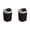 Black, variant on Bathroom Can with Two Way Swing Lid, Square Garbage Bin for Office Bedroom Kitchen, Compact Waste Basket Dog Cat Proof 2 Pcs