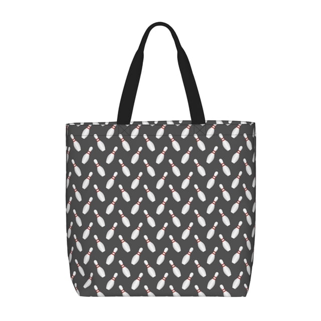Balery Bowling Pins Bolsa de Mano para Mujeres con Cremallera, Bolsa de Gimnasio con Compartimentos, Bolsa para Laptop, Bolsa para Trabajo