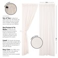 thumbnail image 5 of VHC Brands Ensemble de Panneaux de Fenêtre en Lin et Lin Simple Life, Blanc (2 Panneaux), 5 of 5