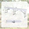 thumbnail image 3 of Costway 1 PCS Portable Folding Bench with Convenient Handle Non-slip Foot Pads Sturdy Metal Legs, 3 of 9