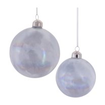 Melrose 87309 Ball Ornament, Set of 2, 4-inch Diameter, Glass