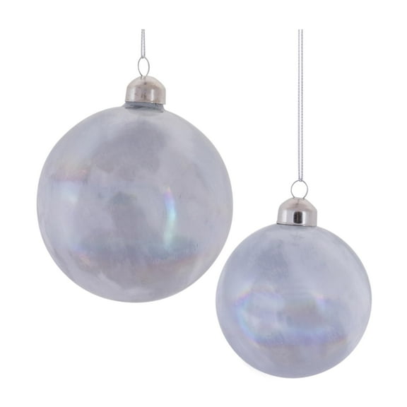 Melrose 87309 Ball Ornament, Set of 2, 4-inch Diameter, Glass