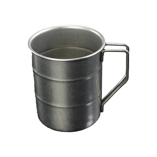 Taza de acero inoxidable para acampar, taza para beber, agarre cómodo, accesorios de fotografía para el hogar 500ml Plata
