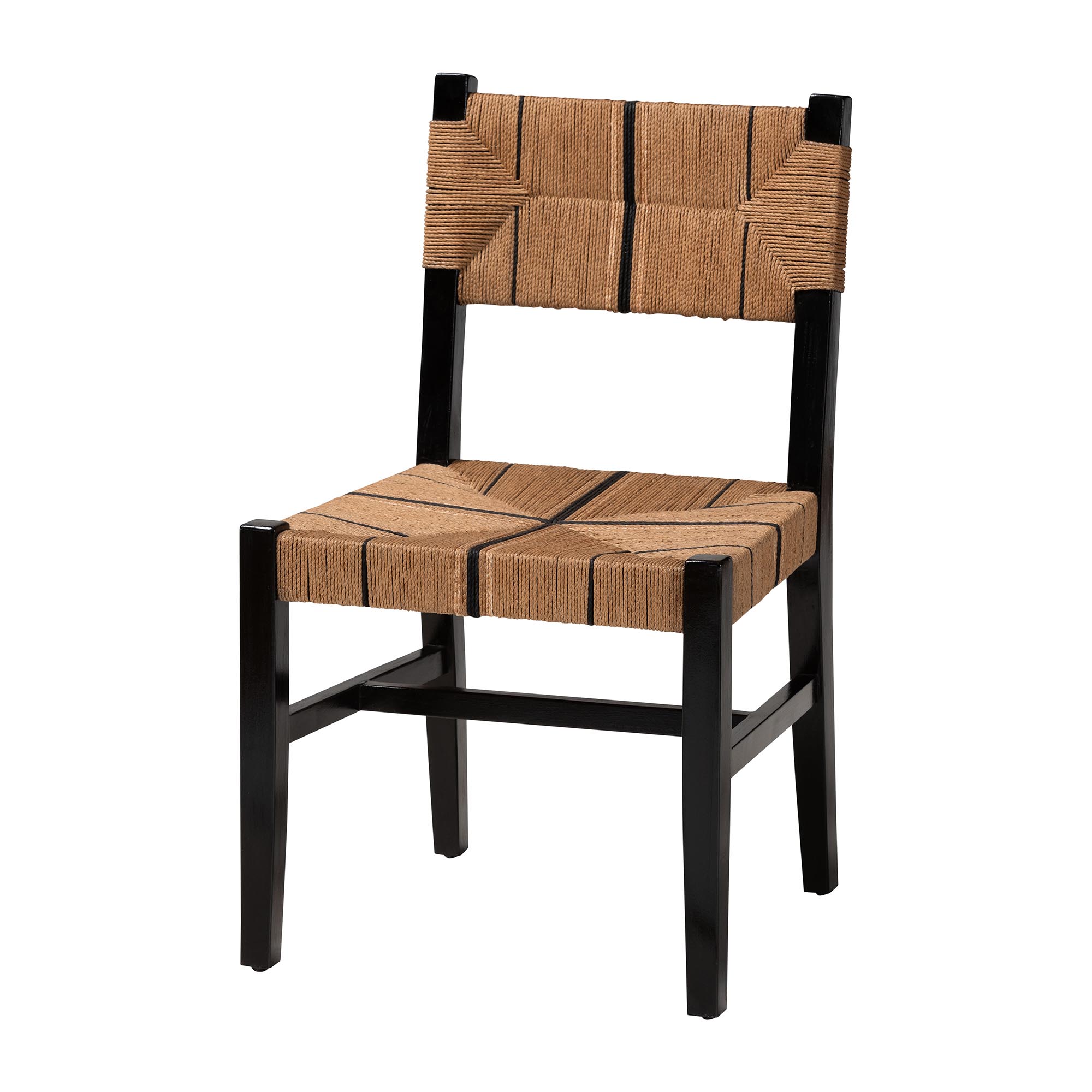 bali & pari Prita Boho Dining Chair, Black