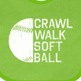 thumbnail image 4 of Inktastic Crawl Walk Softball Boys or Girls Baby Bib, 4 of 4